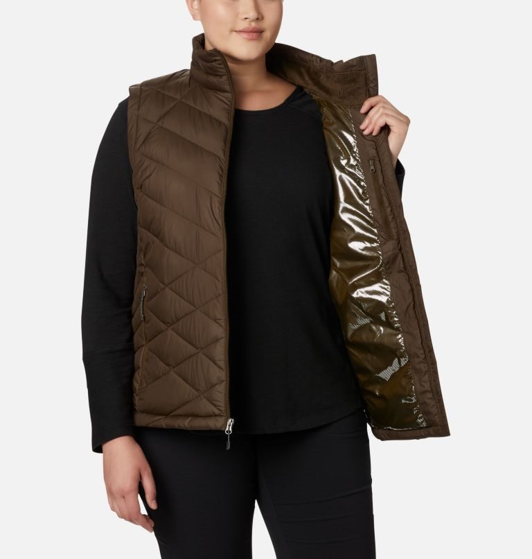 Women's Columbia Heavenly Vest Dark Brown | Plus Size CA-G8016